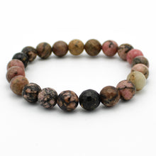 Carica l'immagine nel visualizzatore di Gallery, Bracciale unisex Rodonite 8 mm sfaccettati