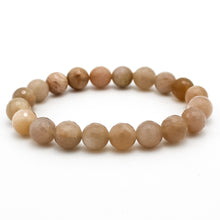 Carica l'immagine nel visualizzatore di Gallery, Bracciale unisex Pietra di luna rosa 8 mm sfaccettati