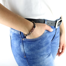 Carica l'immagine nel visualizzatore di Gallery, Bracciale unisex Rodonite 8 mm sfaccettati