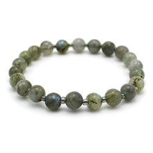 Carica l'immagine nel visualizzatore di Gallery, Bracciale unisex Labradorite 6 mm lisci
