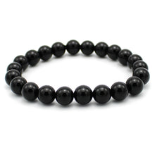 Carica l'immagine nel visualizzatore di Gallery, Bracciale unisex Onice nero 8 mm lisci