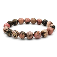 Carica l'immagine nel visualizzatore di Gallery, Bracciale unisex Rodonite 10 mm sfaccettati
