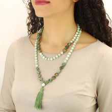 Carica l'immagine nel visualizzatore di Gallery, Mala Angelite verde e turchese africano