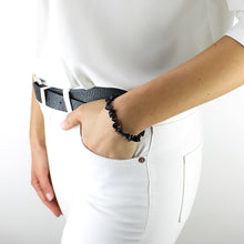 Carica l'immagine nel visualizzatore di Gallery, Bracciale donna chips onice nero