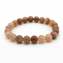 Carica l'immagine nel visualizzatore di Gallery, Bracciale unisex Pietra di luna 8 mm lisci