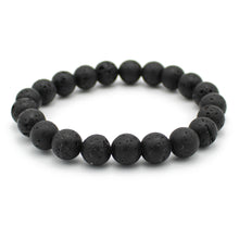 Carica l'immagine nel visualizzatore di Gallery, Bracciale unisex Pietra lavica 8 mm lisci