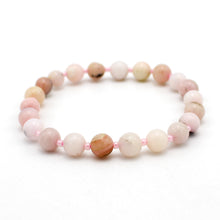 Carica l'immagine nel visualizzatore di Gallery, Bracciale unisex Opale rosa 6 mm lisci