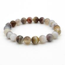 Carica l'immagine nel visualizzatore di Gallery, Bracciale unisex Agata botswana 8 mm lisci