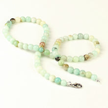 Carica l'immagine nel visualizzatore di Gallery, Collana girocollo amazzonite 6 mm lisci