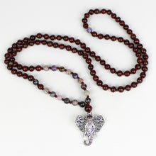 Carica l'immagine nel visualizzatore di Gallery, Mala legno di rosa, tormalina multicolor e ametista