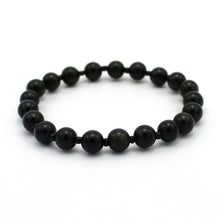 Carica l'immagine nel visualizzatore di Gallery, Bracciale unisex Ossidiana 6 mm lisci