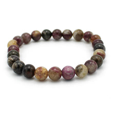 Carica l'immagine nel visualizzatore di Gallery, Bracciale unisex Tormalina multicolor 8 mm lisci