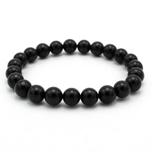 Carica l'immagine nel visualizzatore di Gallery, Bracciale unisex Tormalina nera 8 mm lisci