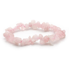 Carica l'immagine nel visualizzatore di Gallery, Bracciale donna chips quarzo rosa