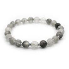 Carica l'immagine nel visualizzatore di Gallery, Bracciale unisex Quarzo nuvola 6 mm lisci