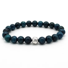 Carica l'immagine nel visualizzatore di Gallery, Bracciale unisex 8 mm Apatite e argento 925