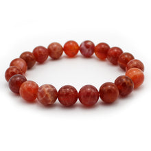 Carica l'immagine nel visualizzatore di Gallery, Bracciale unisex Agata di fuoco 10 mm lisci