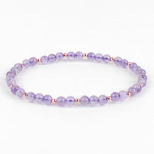 Carica l'immagine nel visualizzatore di Gallery, Bracciale unisex ametista 4 mm lisci