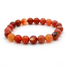 Carica l'immagine nel visualizzatore di Gallery, Bracciale unisex Agata di fuoco 8 mm lisci