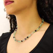 Carica l'immagine nel visualizzatore di Gallery, Collana girocollo fluorite 6 mm lisci