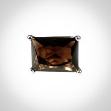 Carica l'immagine nel visualizzatore di Gallery, Anello quarzo fumè e argento 925-20 gr