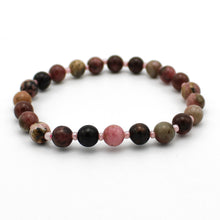 Carica l'immagine nel visualizzatore di Gallery, Bracciale unisex Rodonite 6 mm lisci