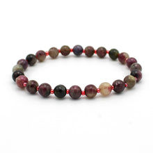 Carica l'immagine nel visualizzatore di Gallery, Bracciale unisex Tormalina multicolor 6 mm lisci