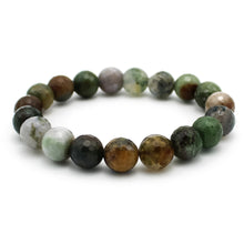 Carica l'immagine nel visualizzatore di Gallery, Bracciale unisex Agata indiana 10 mm sfaccettati