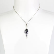 Carica l'immagine nel visualizzatore di Gallery, Ciondolo ala onice nero e argento 925