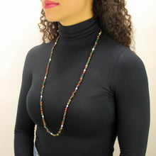 Carica l'immagine nel visualizzatore di Gallery, Collana media burattatine di diaspro con ematite e perle di fiume