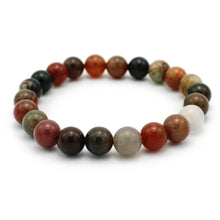 Carica l'immagine nel visualizzatore di Gallery, Bracciale unisex Agata indiana 8 mm lisci