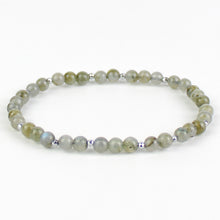 Carica l'immagine nel visualizzatore di Gallery, Bracciale unisex labradorite 4 mm lisci