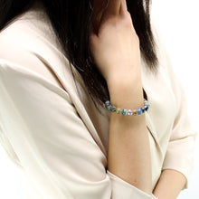 Carica l'immagine nel visualizzatore di Gallery, Bracciale unisex 8 mm Crisocolla e argento 925