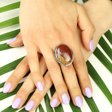 Carica l'immagine nel visualizzatore di Gallery, Anello diaspro rosso e argento 925