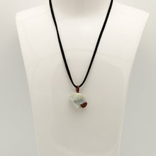 Carica l'immagine nel visualizzatore di Gallery, Ciondolo agata pizzo blu grezzo irregolare con filo di rame