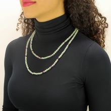 Carica l'immagine nel visualizzatore di Gallery, Collana lunga fluorite 6 mm sfaccettate
