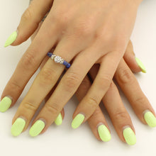 Carica l'immagine nel visualizzatore di Gallery, Anello sodalite e strass