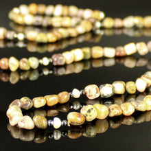 Carica l'immagine nel visualizzatore di Gallery, Collana media burattatine di agata indiana con ematite e perle di fiume