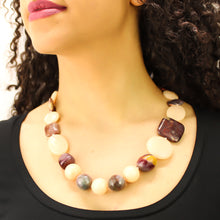 Carica l'immagine nel visualizzatore di Gallery, Girocollo mokaite, diaspro rosso, diaspro oceanico, agata