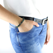 Carica l'immagine nel visualizzatore di Gallery, Bracciale unisex Agata muschiata 8 mm sfaccettati