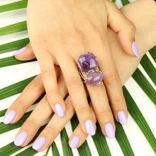 Carica l'immagine nel visualizzatore di Gallery, Anello ametista e argento 925-16 gr