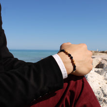 Carica l'immagine nel visualizzatore di Gallery, Bracciale uomo 6 mm onice nero, diaspro paesina ed ematite