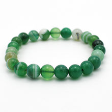 Carica l'immagine nel visualizzatore di Gallery, Bracciale unisex Agata verde 8 mm lisci