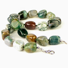 Carica l'immagine nel visualizzatore di Gallery, Collana girocollo burattate diaspro oceanico