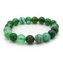 Carica l'immagine nel visualizzatore di Gallery, Bracciale unisex Agata verde 10mm lisci