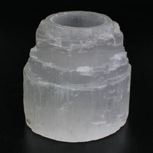 Carica l'immagine nel visualizzatore di Gallery, Portacandele selenite bianco forma torretta