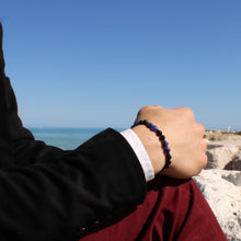 Carica l'immagine nel visualizzatore di Gallery, Bracciale uomo 6 mm onice nero, sodalite ed ematite