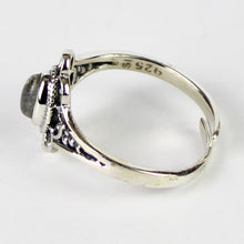Carica l'immagine nel visualizzatore di Gallery, Anello fiore labradorite e argento 925-2,5 gr