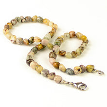 Carica l'immagine nel visualizzatore di Gallery, Collana girocollo burattatine diaspro oceanico