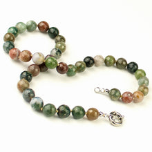 Carica l'immagine nel visualizzatore di Gallery, Collana girocollo agata indiana 10 mm sfaccettati